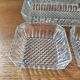 Ensemble de 4 raviers vintage en verre transparent