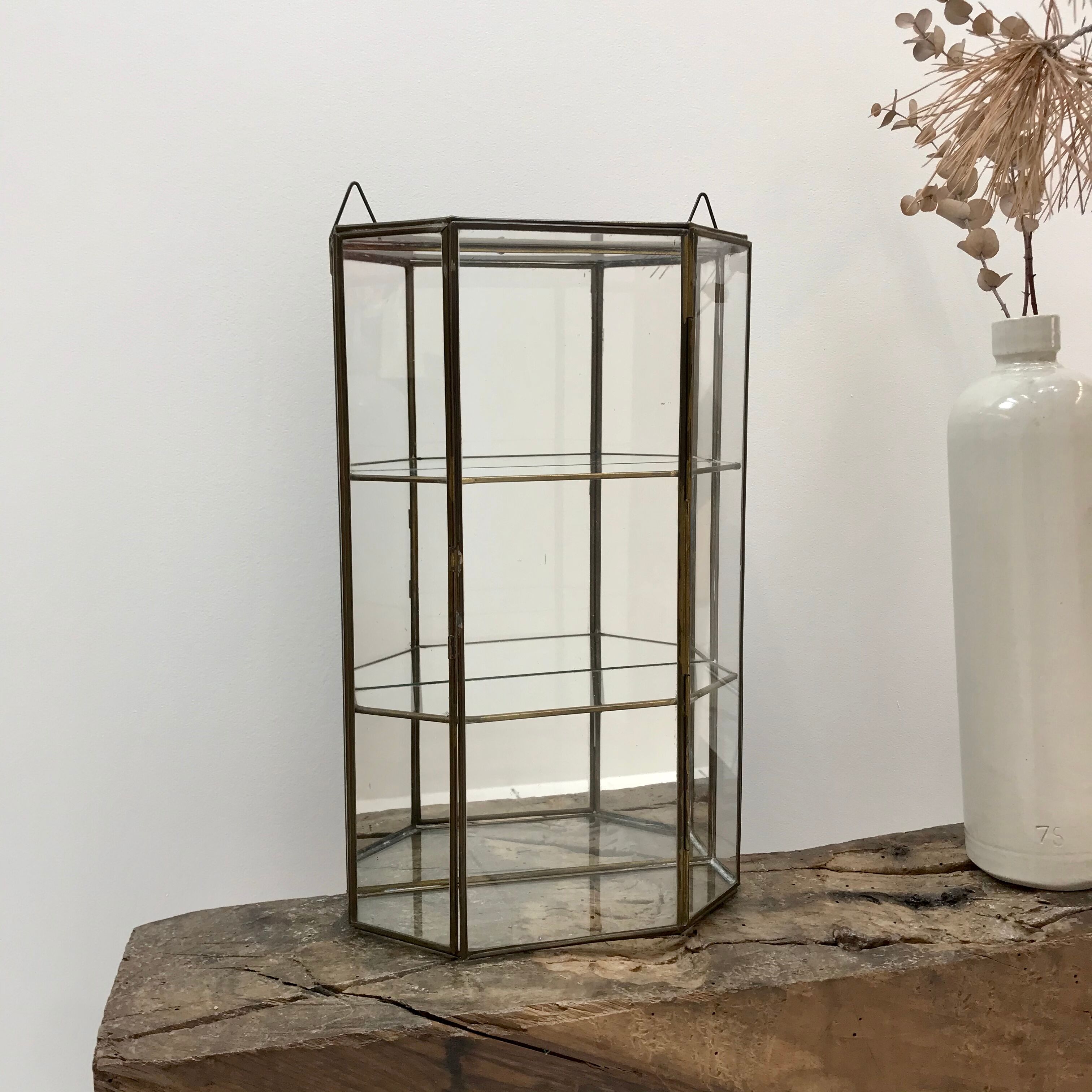 Glass and brass window