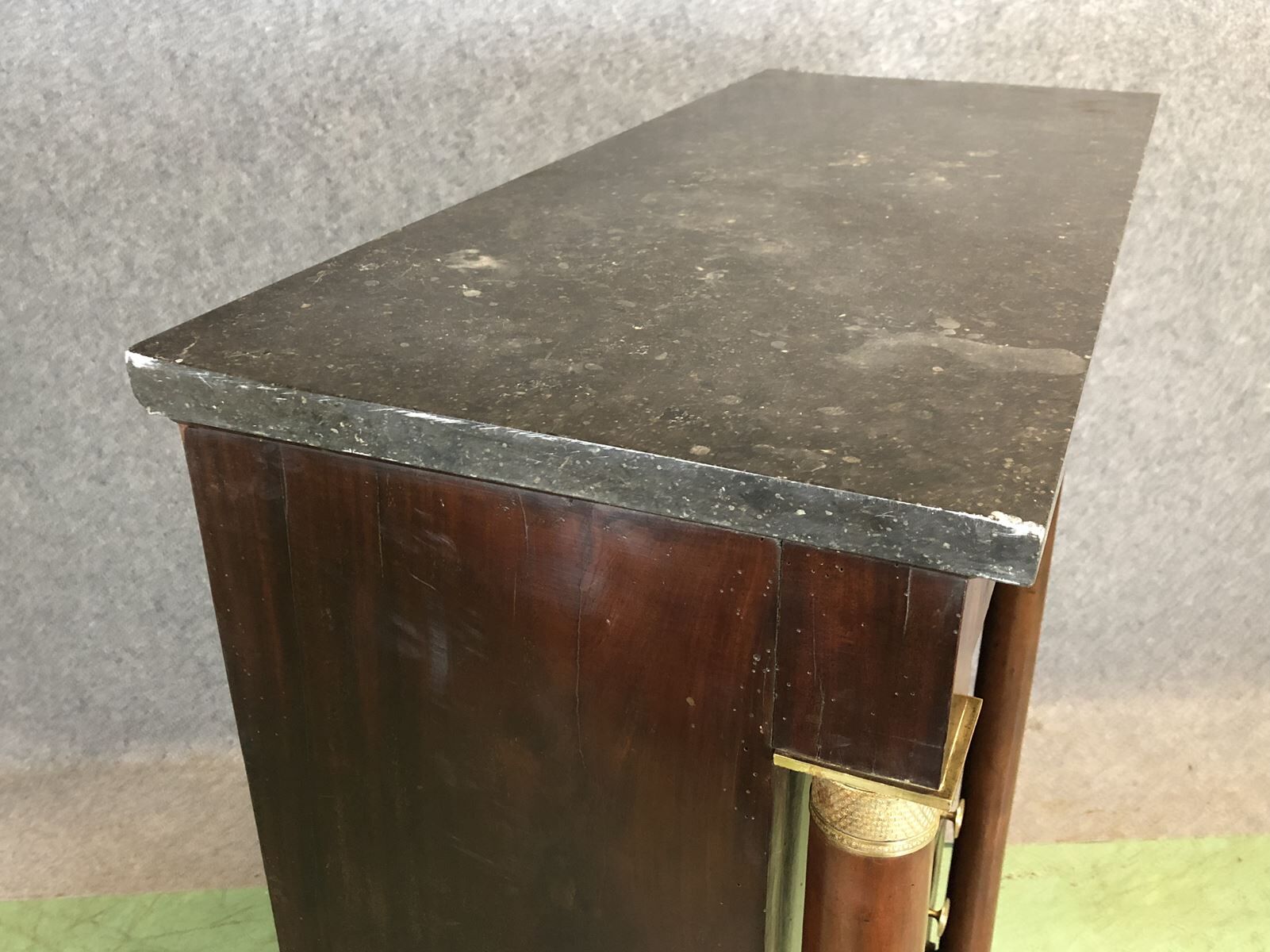 Mahogany empire writing desk 19th century