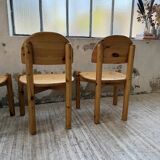 Set of 4 Daumiller pine chairs