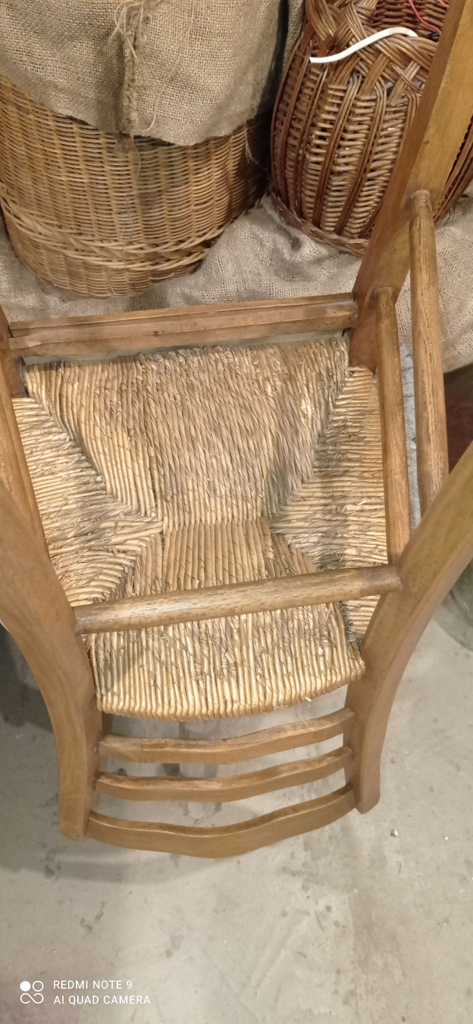 Old straw chair
