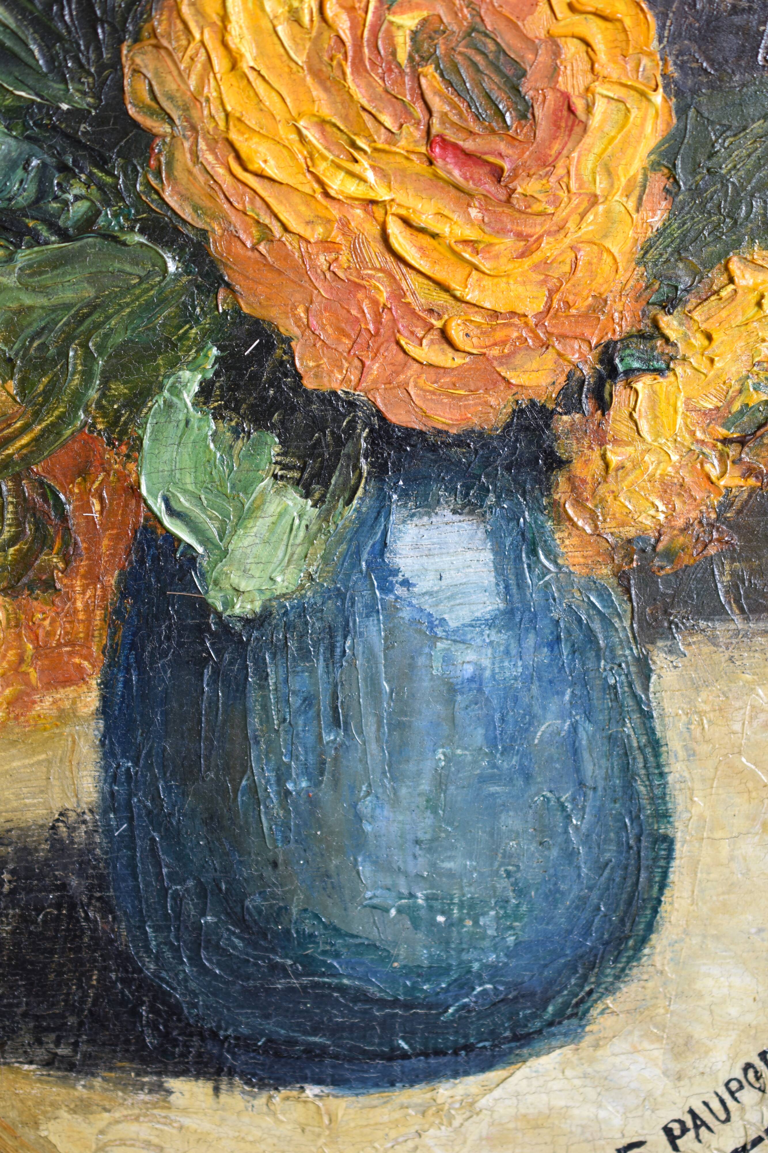 Édouard Pauporté, Pot of Zinnais (around 1920)