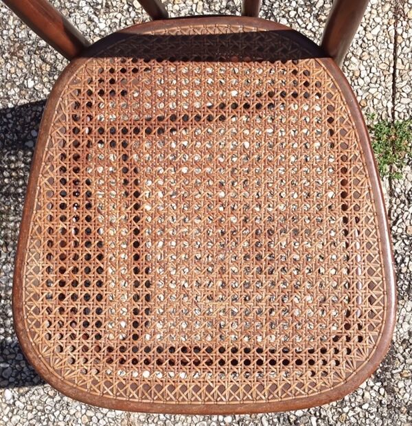 Chaise bistrot japy bois courbé & cannage ancienne