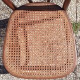 Chaise bistrot japy bois courbé & cannage ancienne