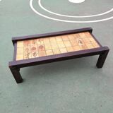 Herbarium pattern ceramic coffee table
