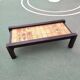 Ceramic coffee table with herbarium pattern