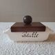Vintage butter dish from the 1980s.