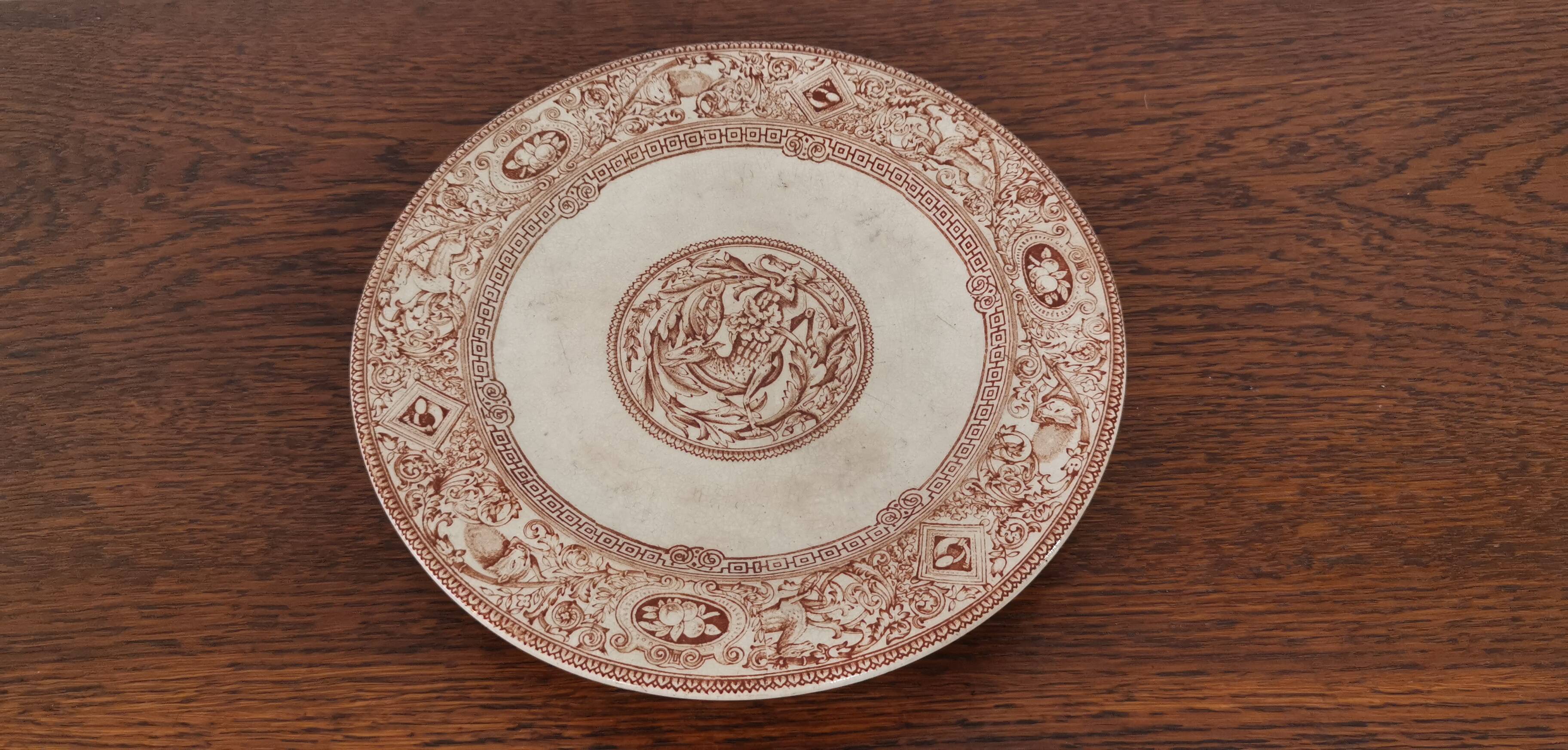 Shower pedestal dish Brownfield & Sons Porcelain Trade Mark Rienzi