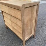 Commode scandinave 4 tiroirs rénovée en bois brut 1940