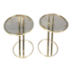 Vintage brass side tables - set of 2, 1970s