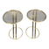 Vintage brass side tables - set of 2, 1970s