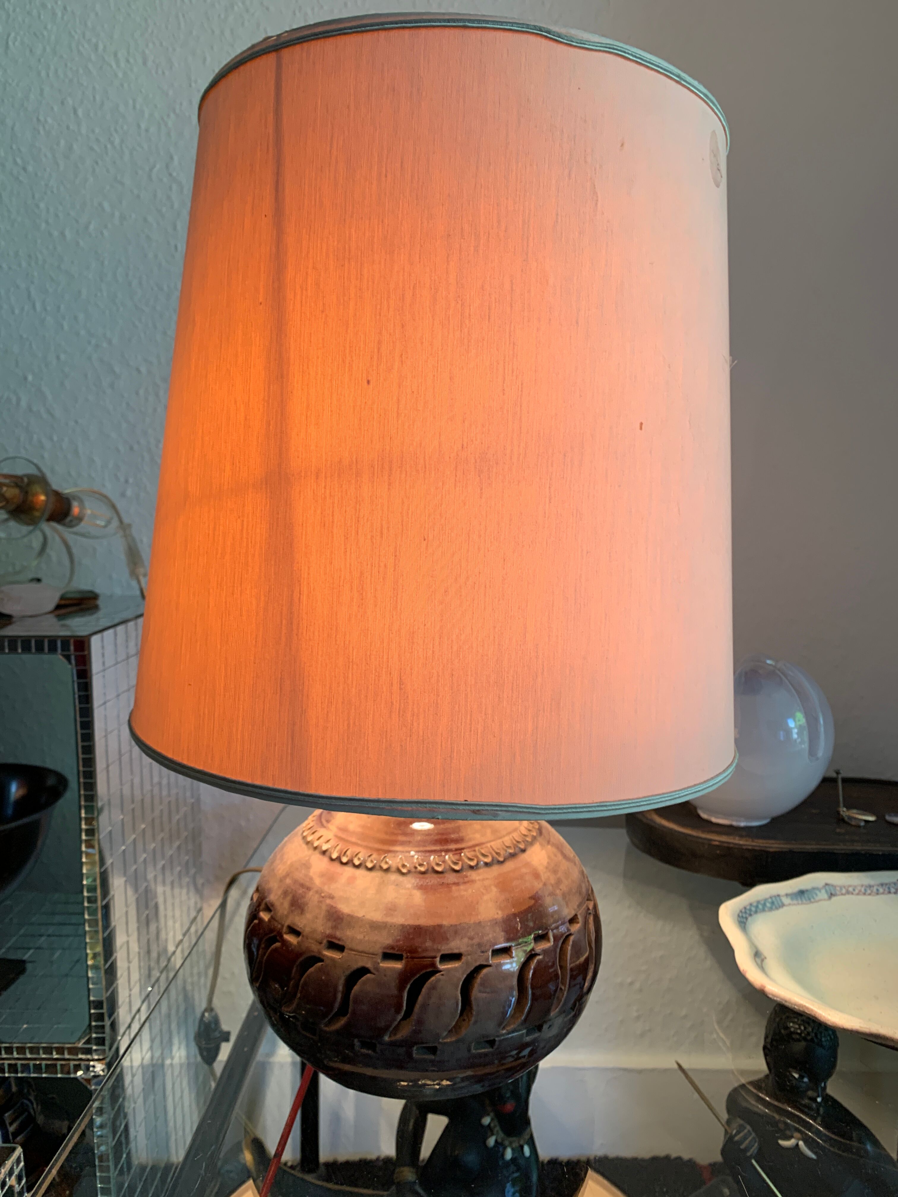 Original openwork ceramic lampshade