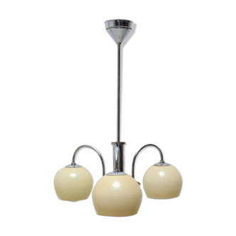 Art Deco three-armed chandelier, 1930´s, Bohemia