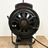 Vintage black theatre spotlight table lamp, 1960s
