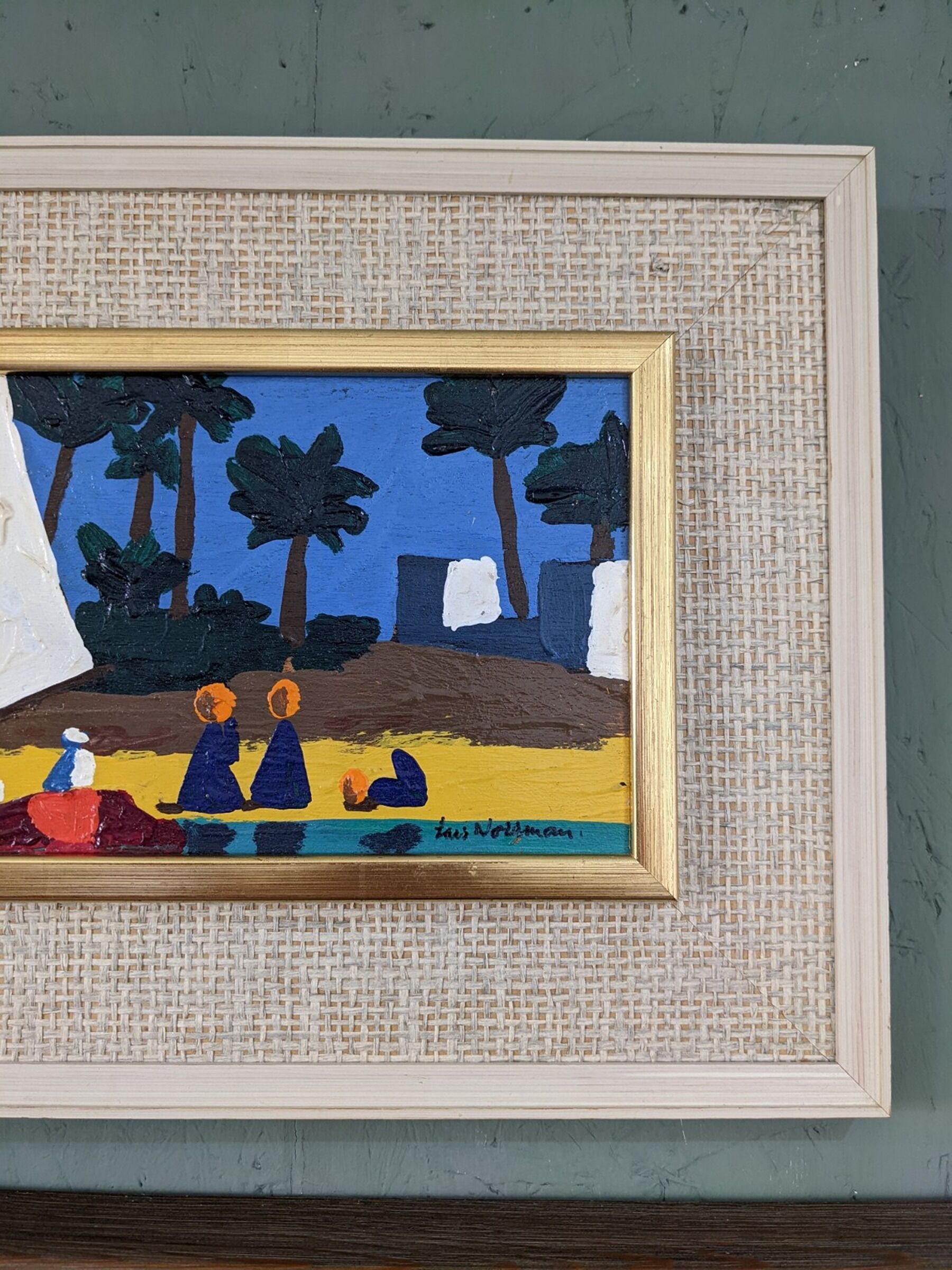 Mid-century swedish oil painting