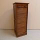 Antique oak filing cabinet with roller shutter