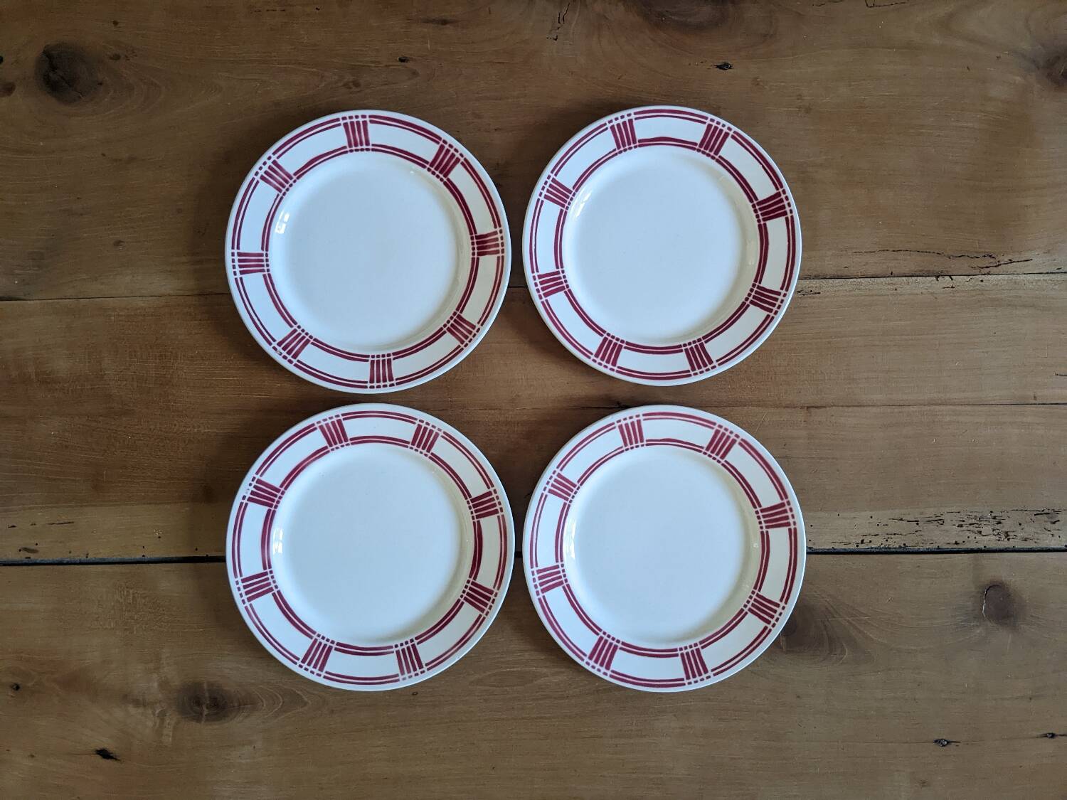 4 Badonviller dessert plates