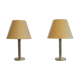 Paire de lampes vontage scandinaves en laiton 1970