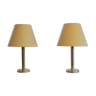Pair of Scandinavian brass vontage lamps 1970