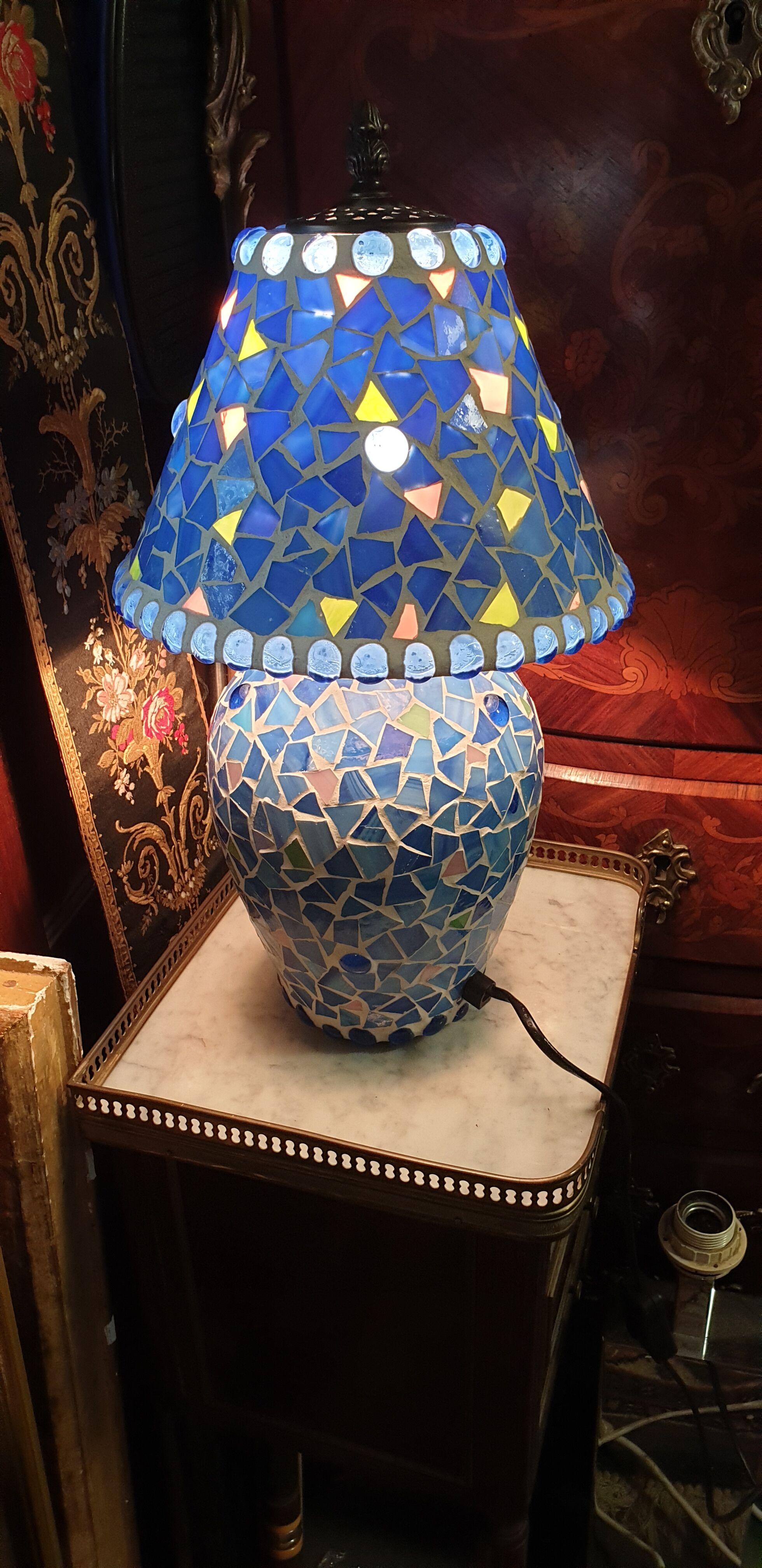 Lampe mosaïque  à poser