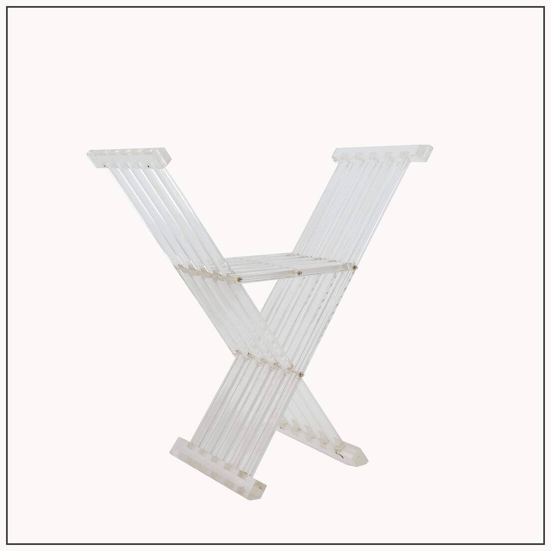 "Transparency" collection By David Lange "Dagobert" Curule seat - 1970s