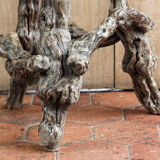 Brutalist stool, vines