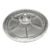 Art Deco servant in glass and solid silver.
