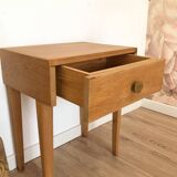 Vintage solid oak bedside table