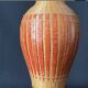 Vintage 1970s Chinese lamp base in woven bamboo on a porcelain vase