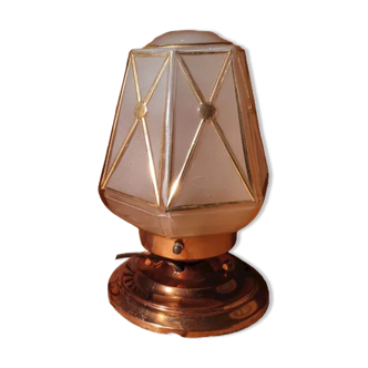 Art Deco lamp living room copper tulip glass pink edging gilded dp 1122109