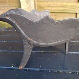Antique cast iron log holder/ember holder for fireplace