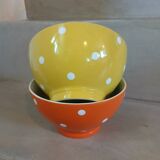 2 large polka dot bowls