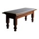 White marble carved oak coffee table
