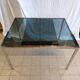 Table vintage extensible verre teinté et chrome Milo Baughman - Années 70