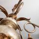 Antique gilded silver chandelier Florentine Rococo Louis XV Italy