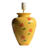 Large yellow lamp base with orange tulip shades, H46 D24