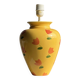Grand pied de lampe jaune et tulipes oranges H46 D24