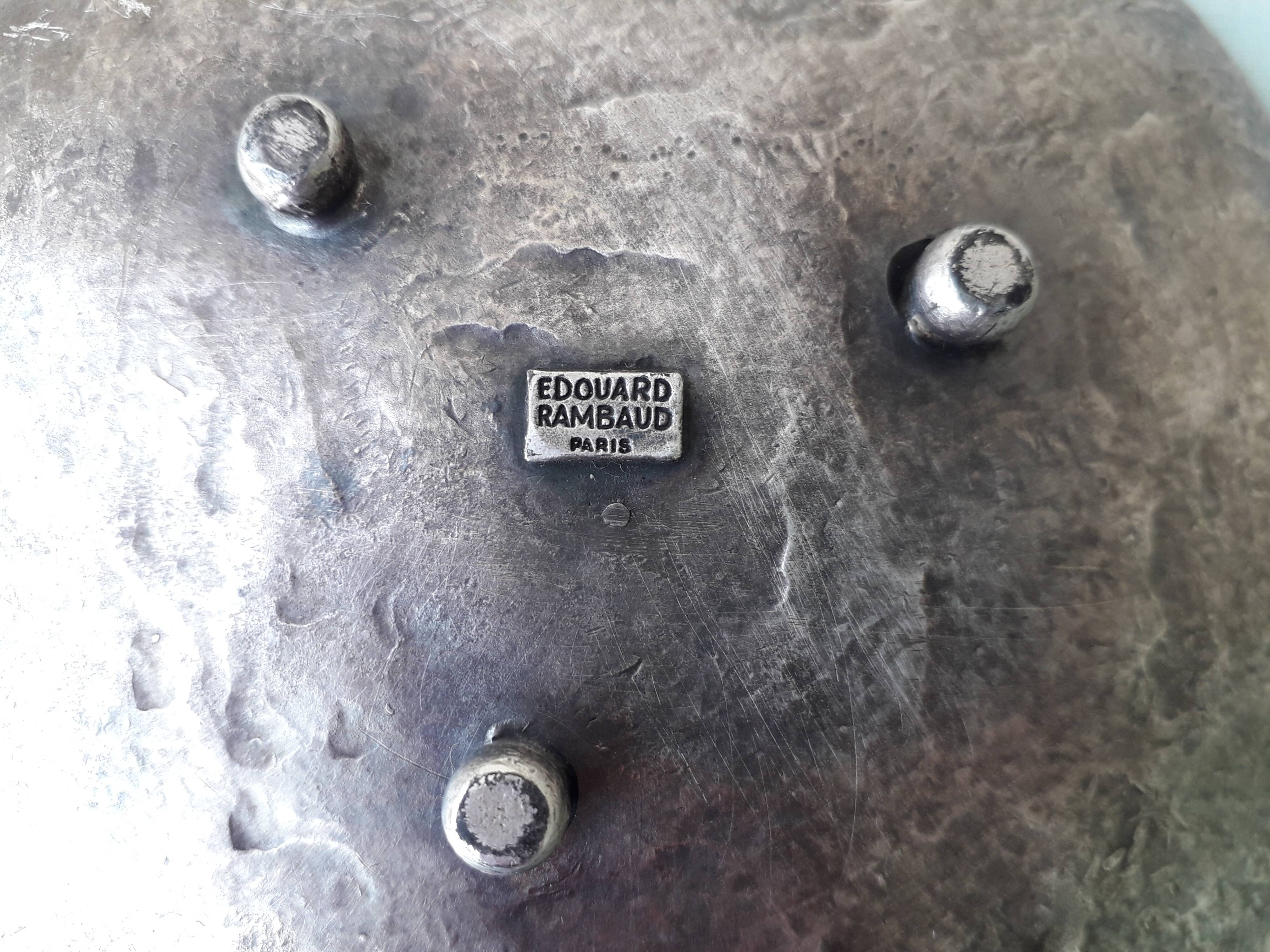 Silver-plated metal tray Edouard Rambaud
