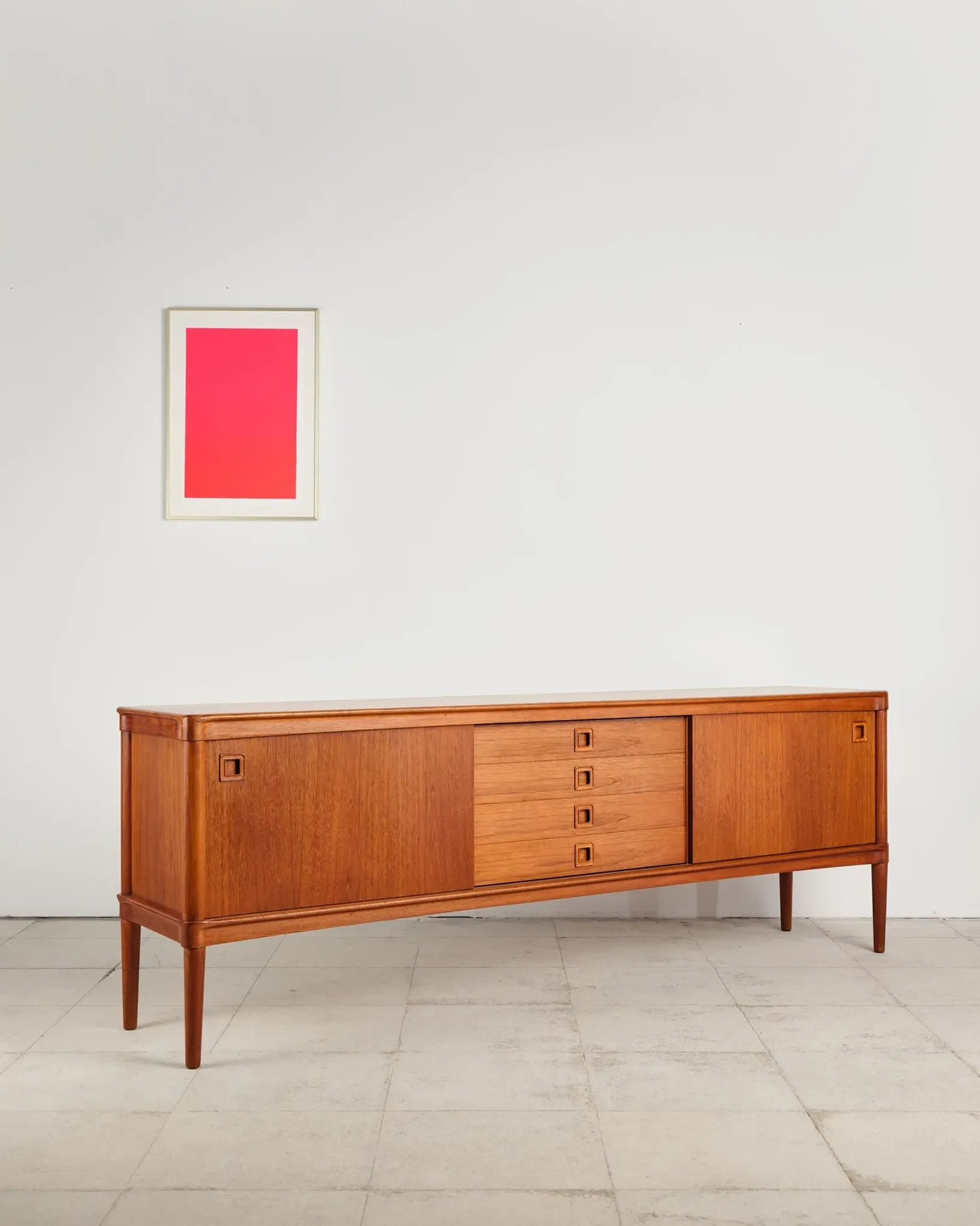 Teak enfilade by H.W. Klein for Bramin, Denmark, 1960s.