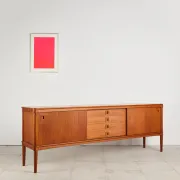 Teak enfilade by H.W. Klein for Bramin, Denmark, 1960s.