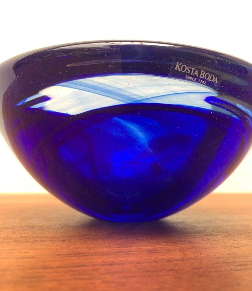 Vintage Swedish glass bowl by Kosta Boda