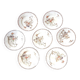 Set of 7 nielles model plates in longwy earthenware, art nouveau, circa 1900