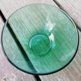 Set of green glass cups