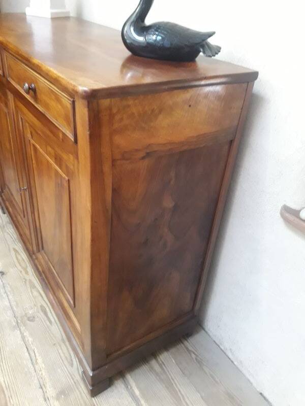 Solid walnut sideboard with 2 doors and 2 drawers, late 19th century