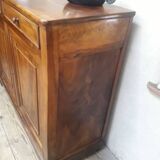 Solid walnut sideboard with 2 doors and 2 drawers, late 19th century