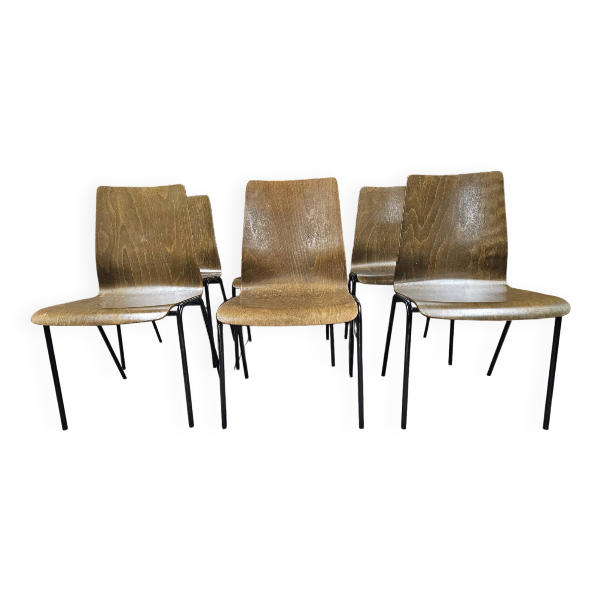 6 chaises Hiller empilable 1970