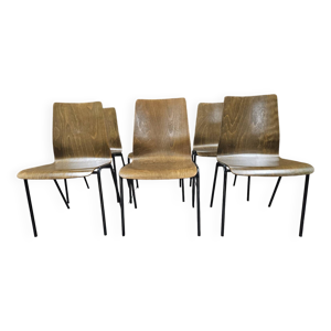 6 chaises Hiller empilable