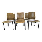 6 chaises Hiller empilable 1970