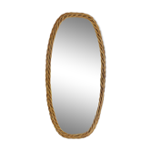Miroir vintage en osier