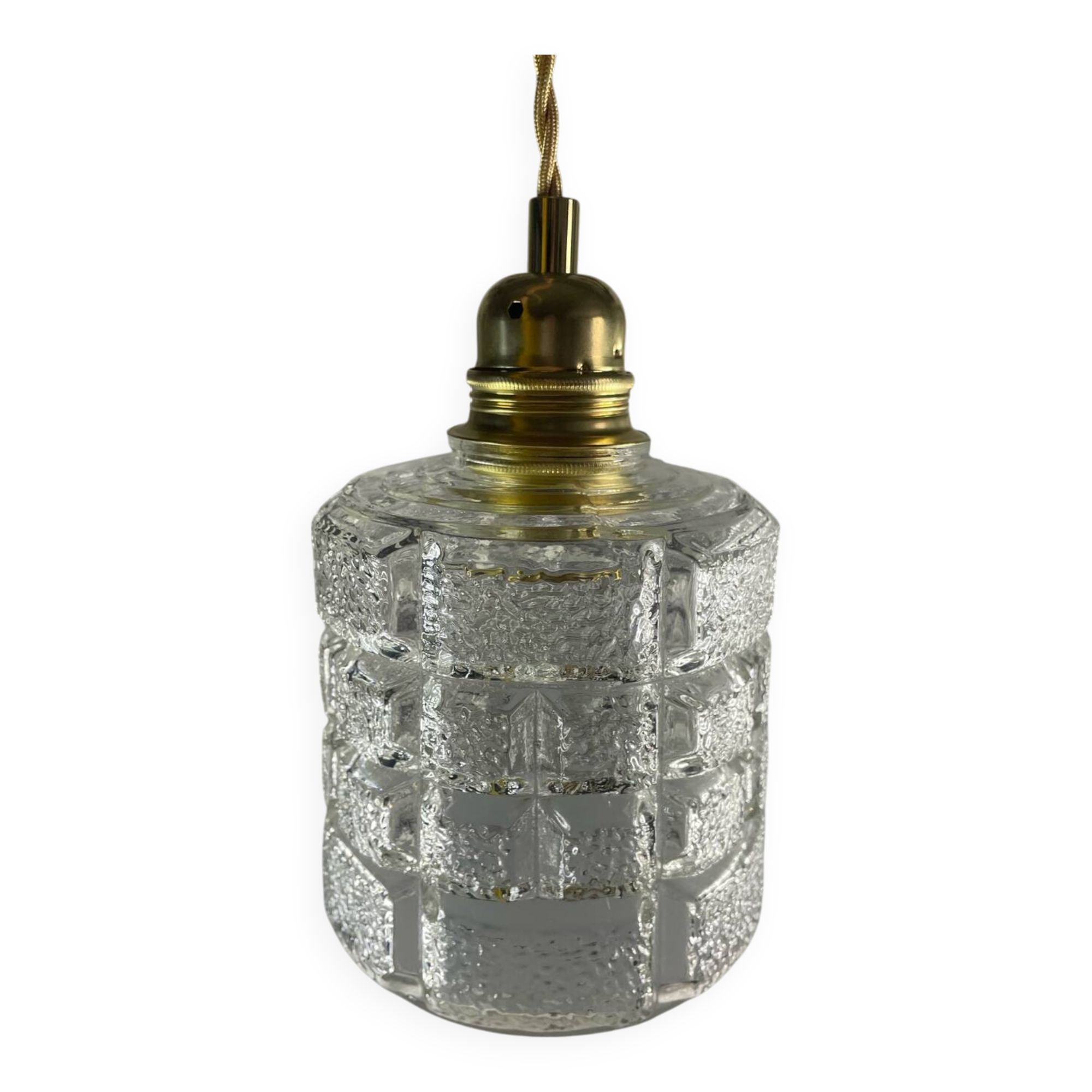 Pendant light with vintage globe